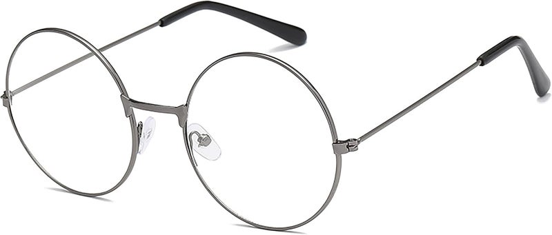SOHUPAC Classic Round Glasses Retro Circle Eyeglasses Clear Lens Metal Frame Accessories Non-Prescription For Men Women - Image 1